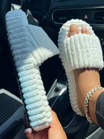 Toweling Platform Slide Rose / 7.5/8