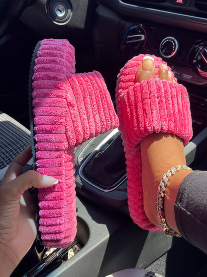 Toweling Platform Slide Pink / 8.5