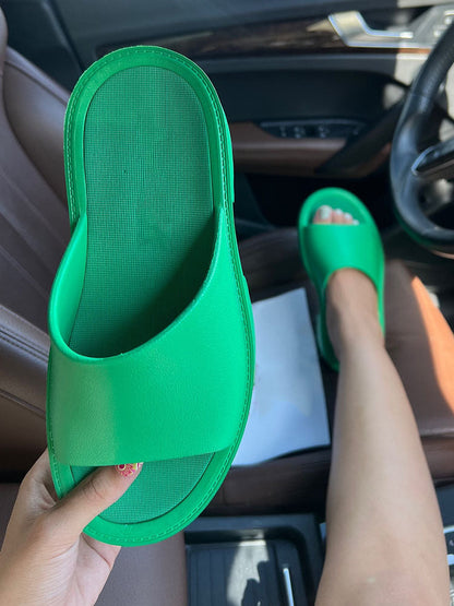 EVA Platform Sandals Green / 5/5.5