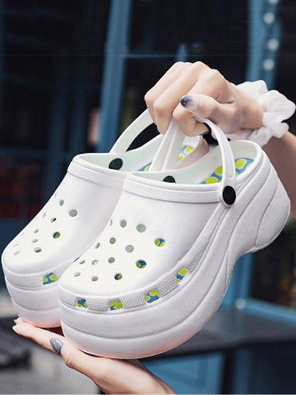 Casual Thick Sole Hole Sandals Leopard / 6.5/7
