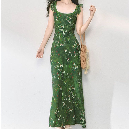 Printed Forest Slim Dresses