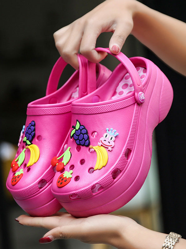 Casual Thick Sole Hole Sandals Snake / 6