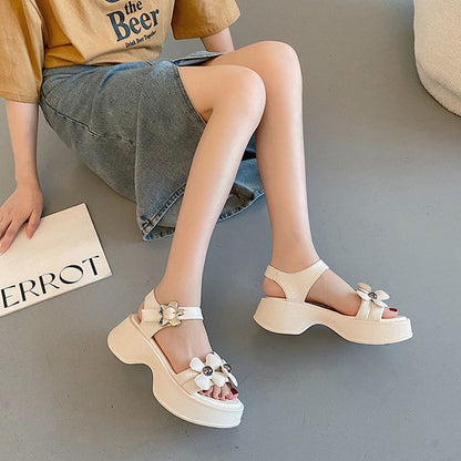 Trendy Flower Sandals Beige / EU:40:US Women's 9-9.5
