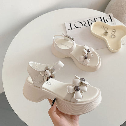 Trendy Flower Sandals Beige / EU:36:US Women's 5-5.5